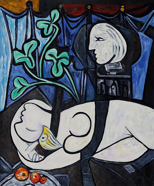 Resultado de imagem para Nude, Green Leaves and Bust, de Pablo Picasso